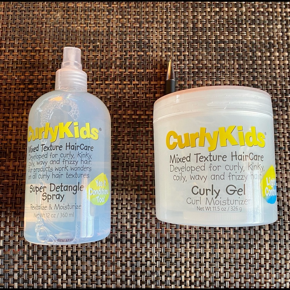 Curly kids hair gel & detangle spray bundle